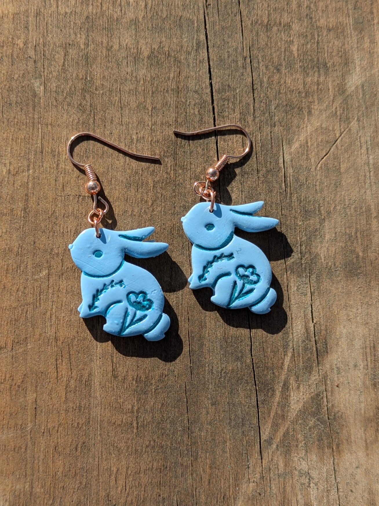 Floral Bunny Dangles