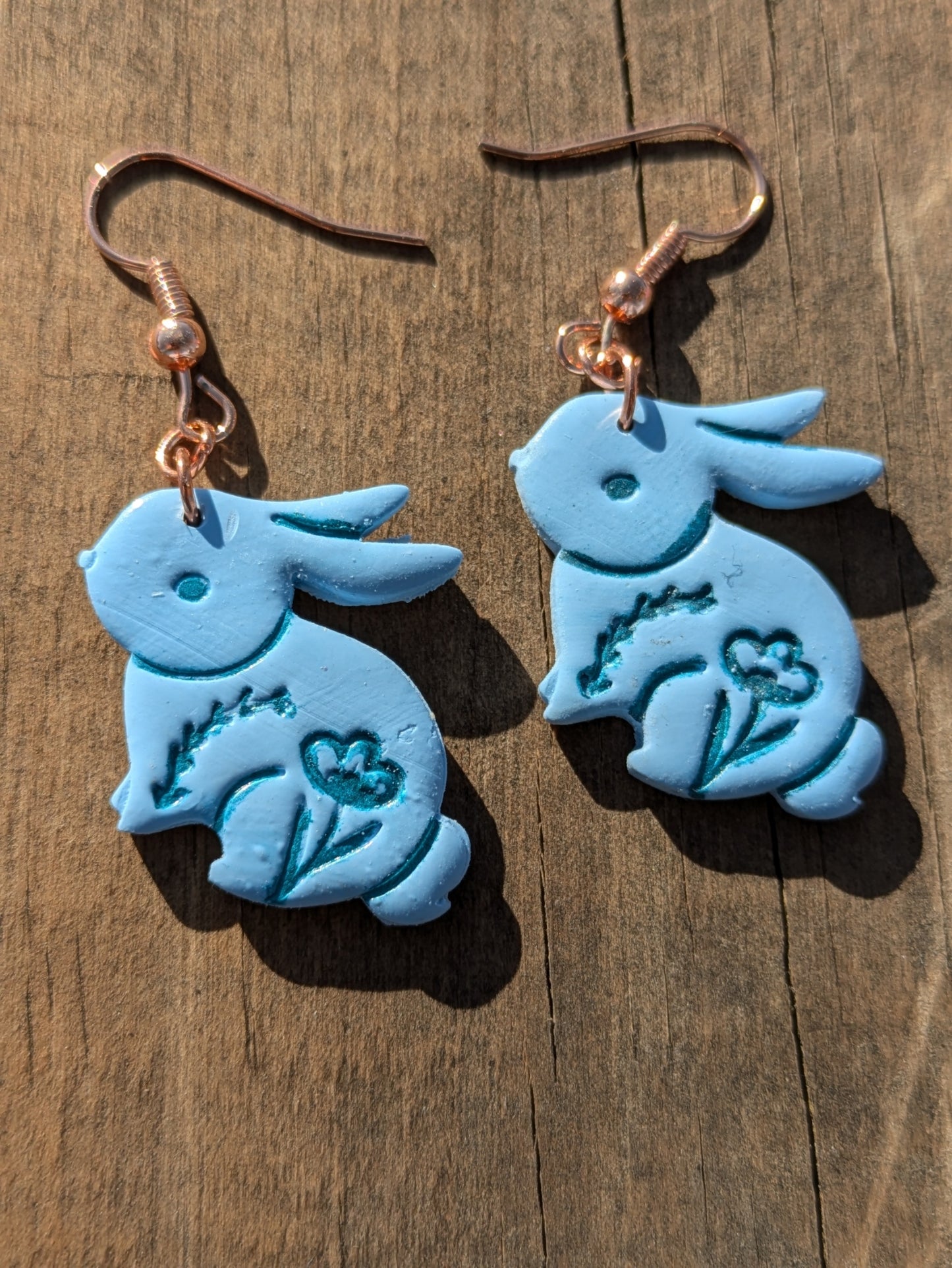Floral Bunny Dangles