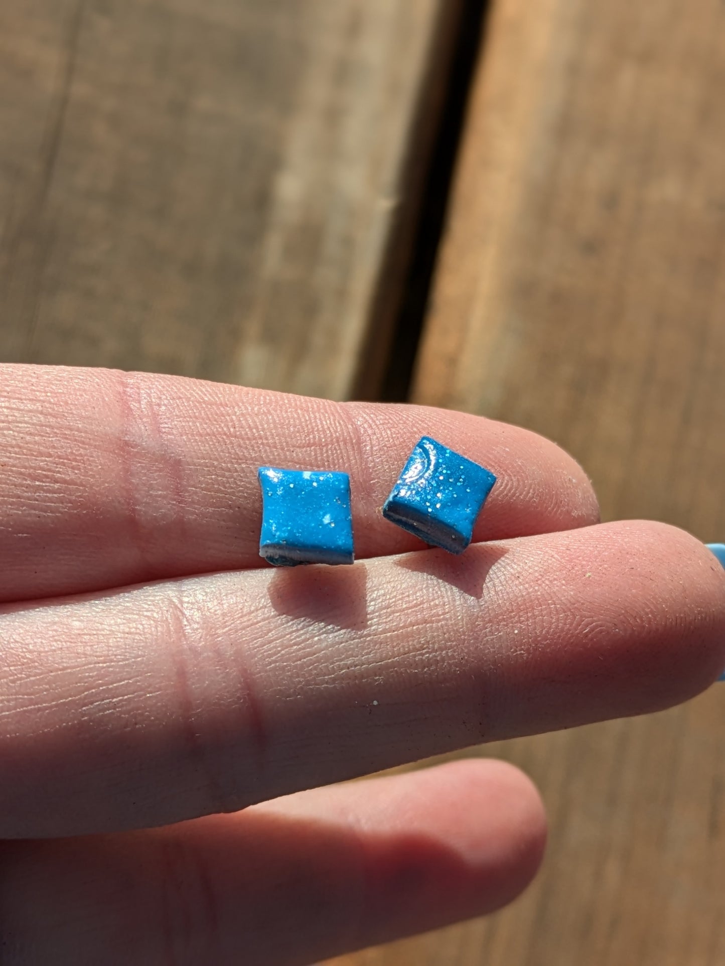Small Blue Studs