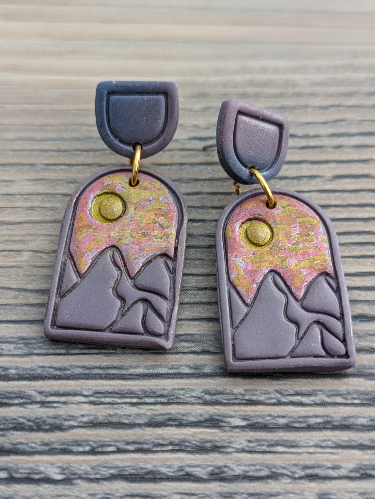 Mountain Sunset Stud Dangles