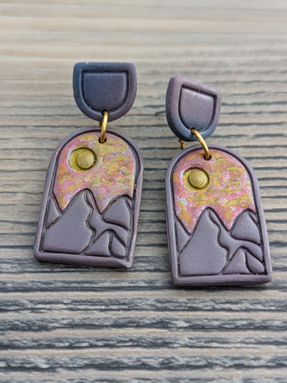 Mountain Sunset Stud Dangles