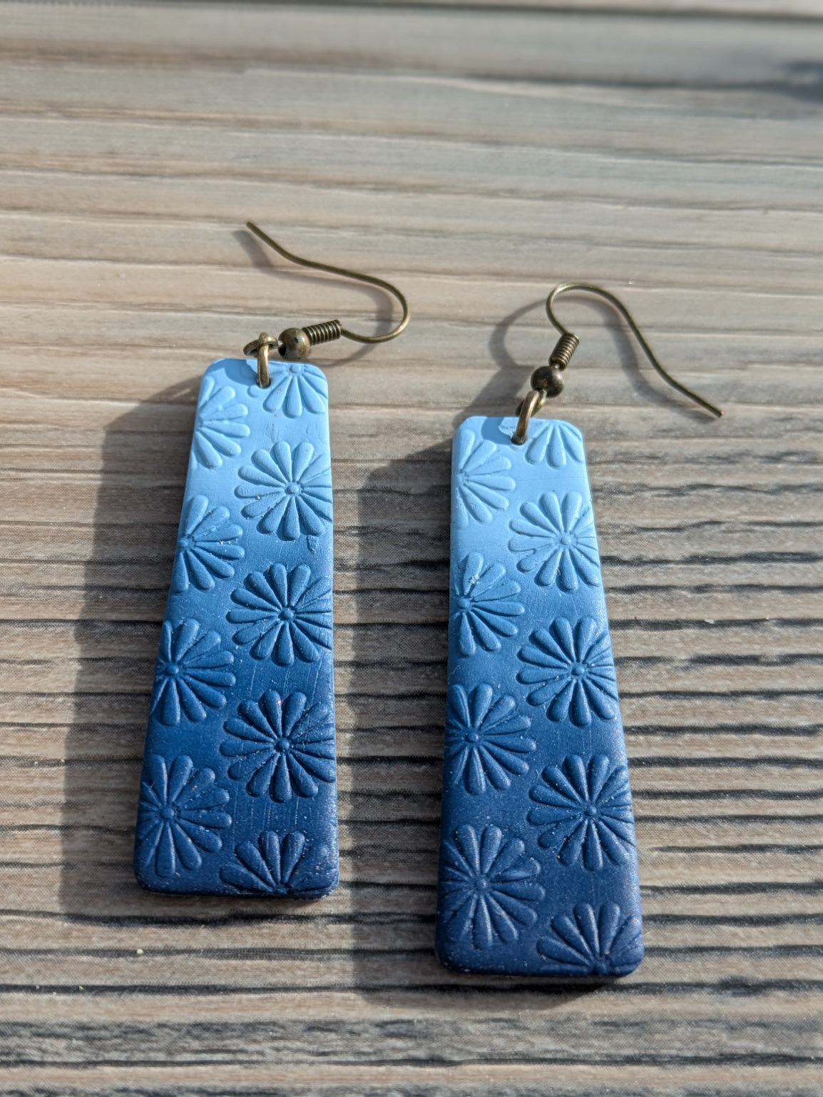 Blue Ombre Floral Dangles