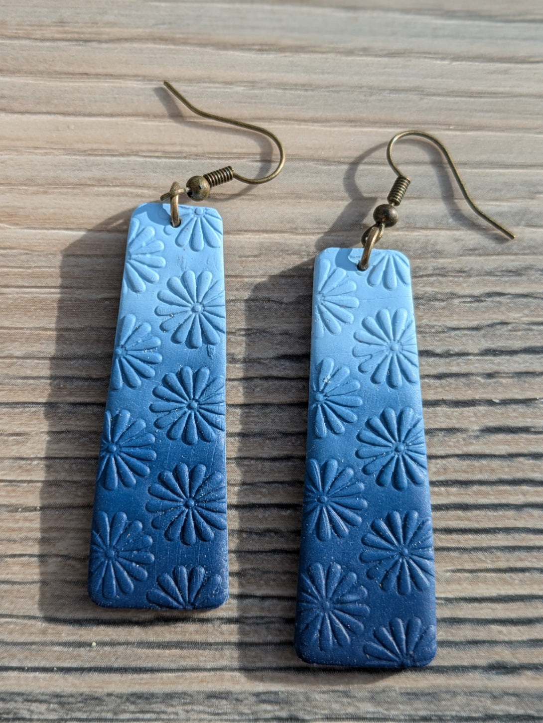 Blue Ombre Floral Dangles
