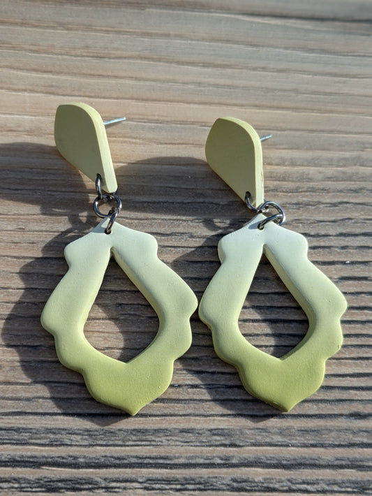Ombre Green Stud Dangles