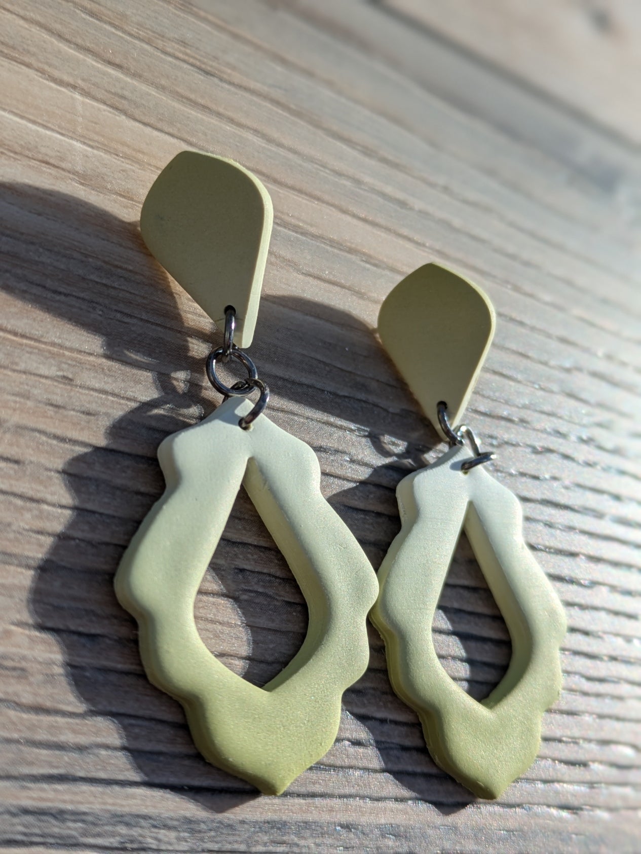 Ombre Green Stud Dangles