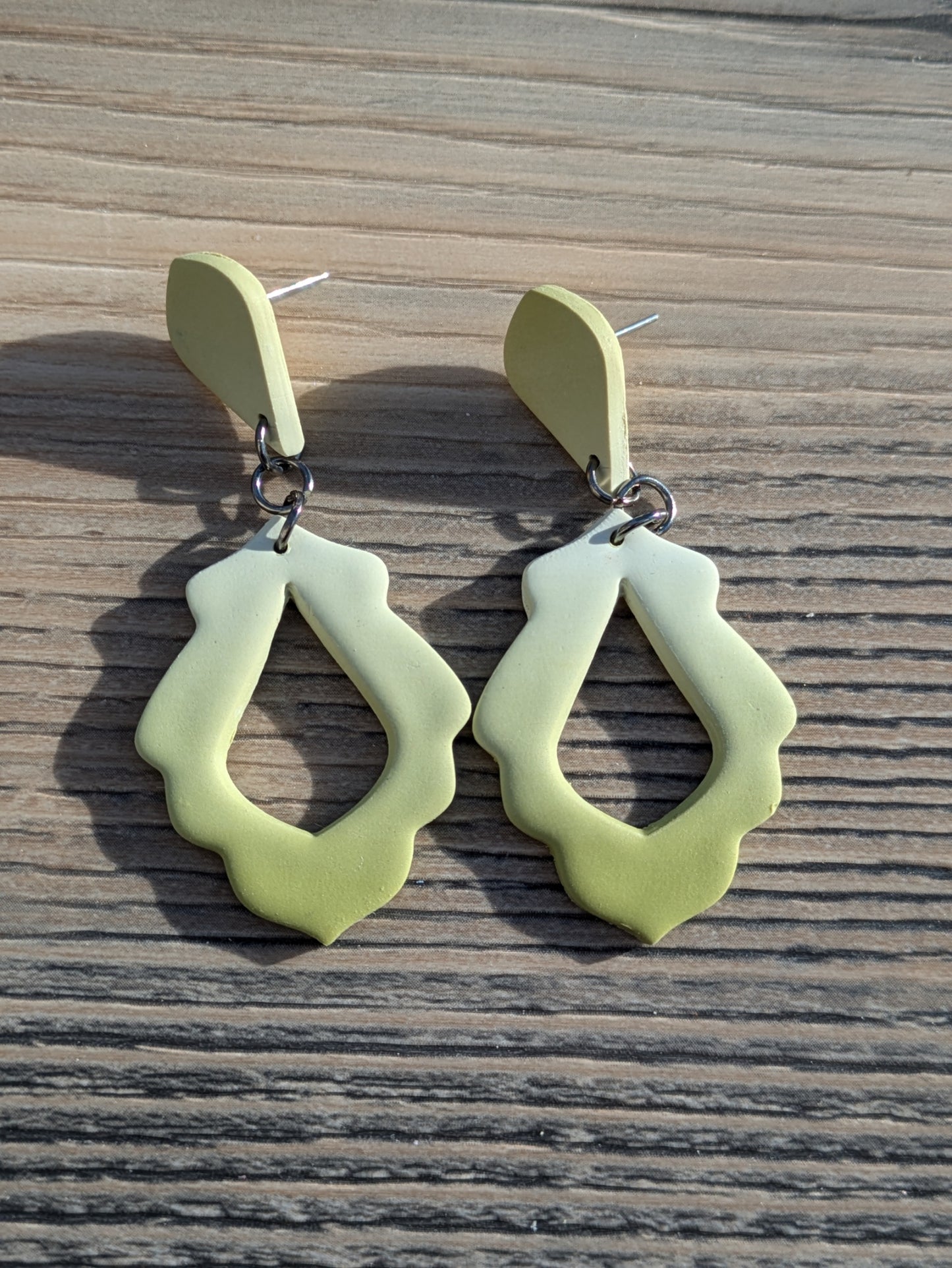 Ombre Green Stud Dangles