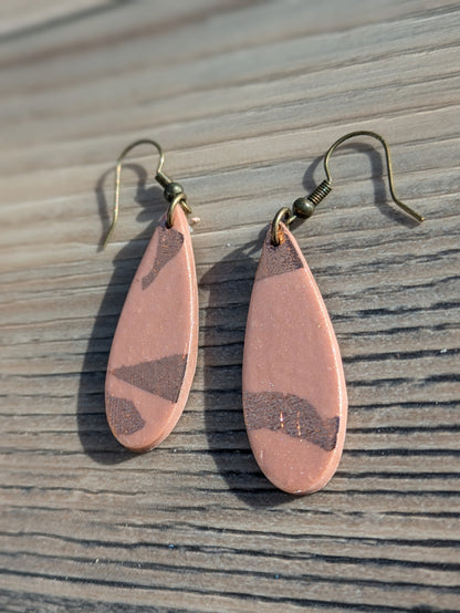 Sand and Rose Gold Dangles