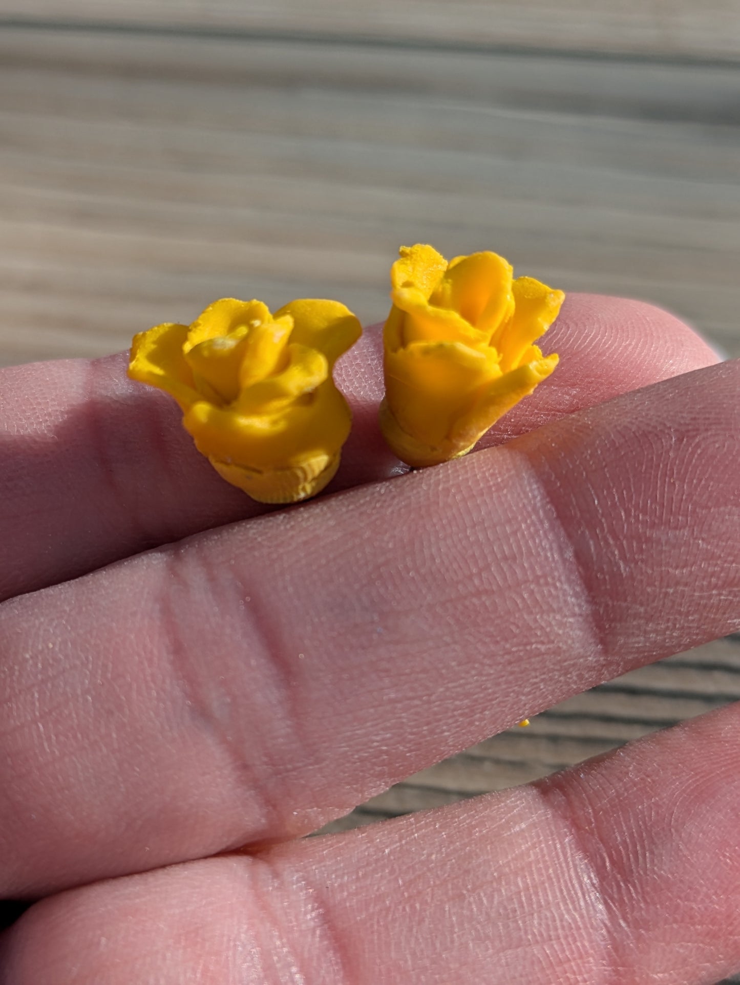 Yellow Rose Studs