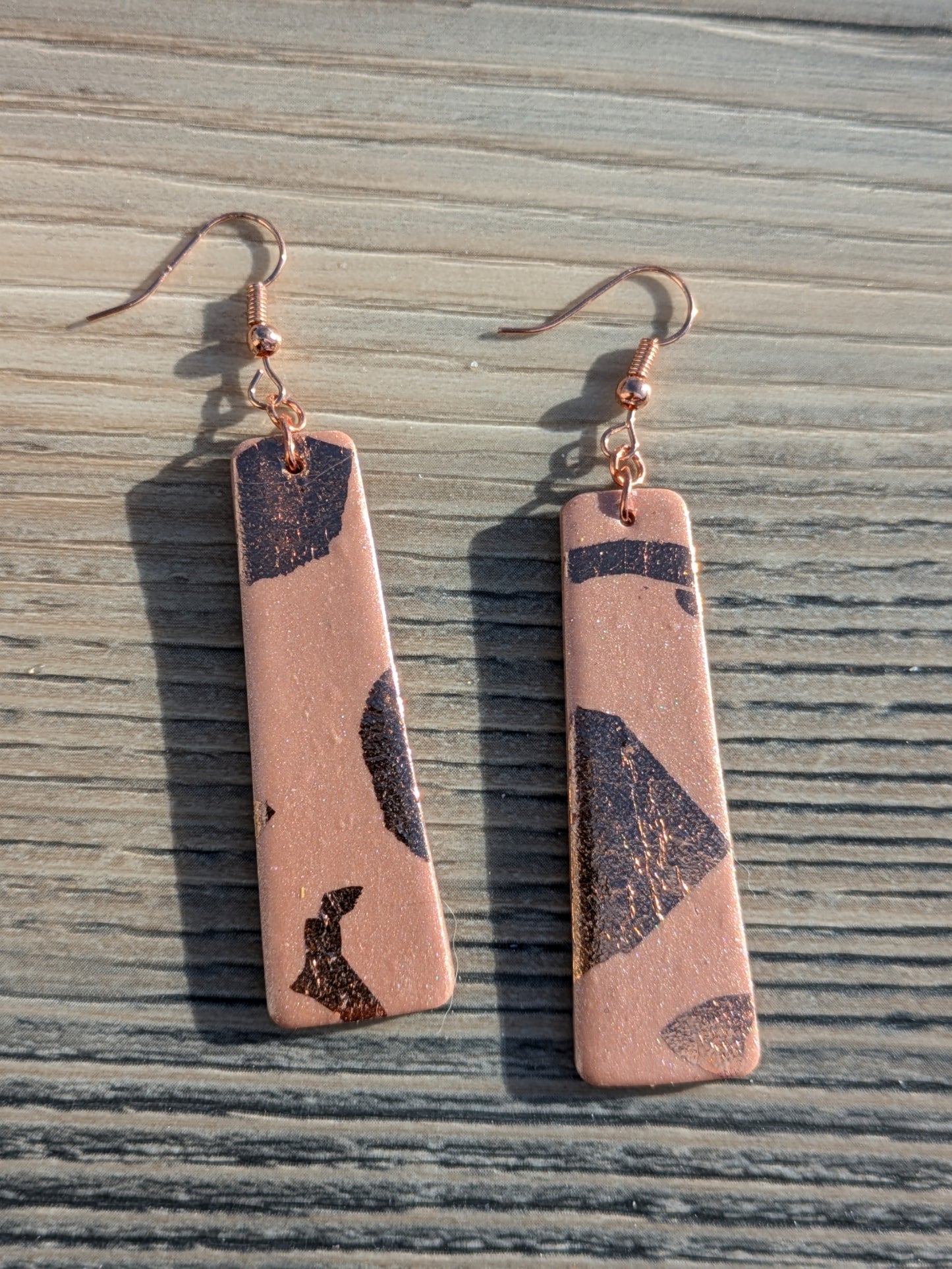Rose Gold and Bronze Dangles