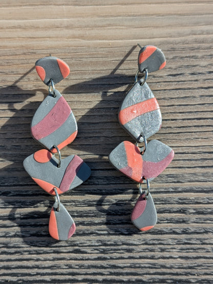 Modern Dangles Studs