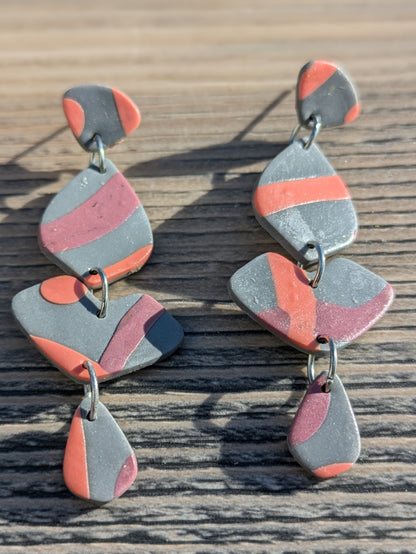 Modern Dangles Studs