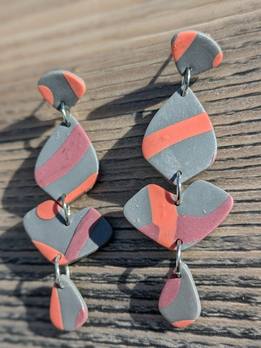 Modern Dangles Studs