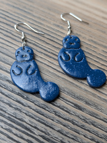 Navy Manatee Dangles