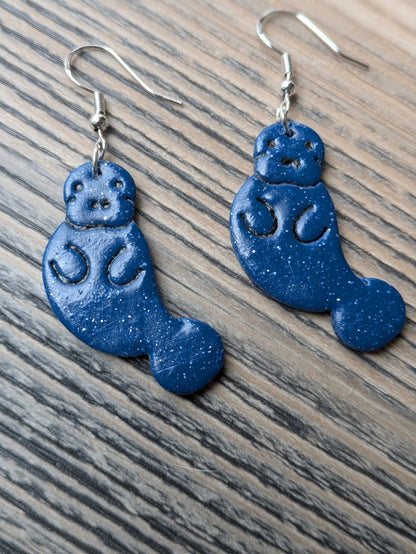 Navy Manatee Dangles