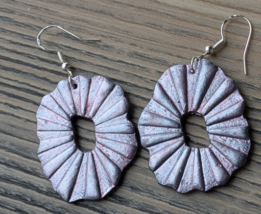 Shimmery Wavy Ribbon Dangles