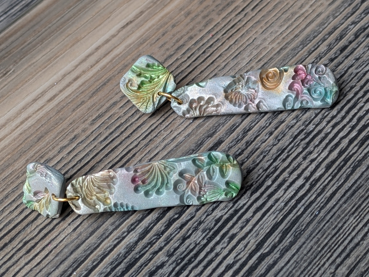 Floral Textured Stud Dangles
