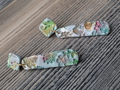Floral Textured Stud Dangles