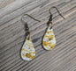 Yellow and White Marbled Dangles