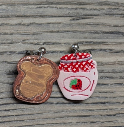 Peanut Butter and Jelly Stud Dangles