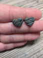 Knit Heart Studs