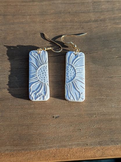 White Sunflower Dangles