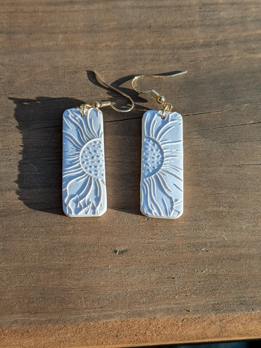 White Sunflower Dangles