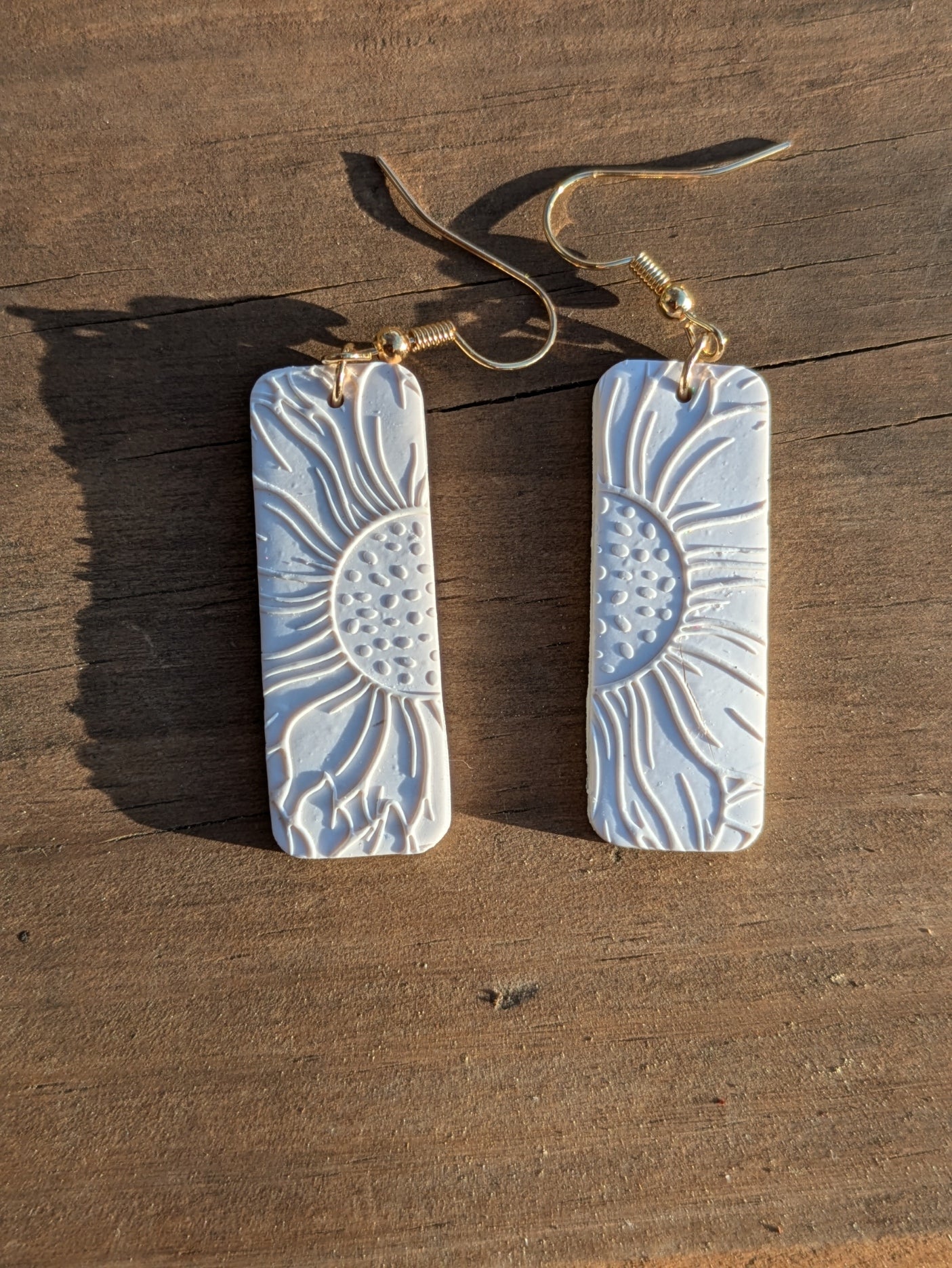 White Sunflower Dangles