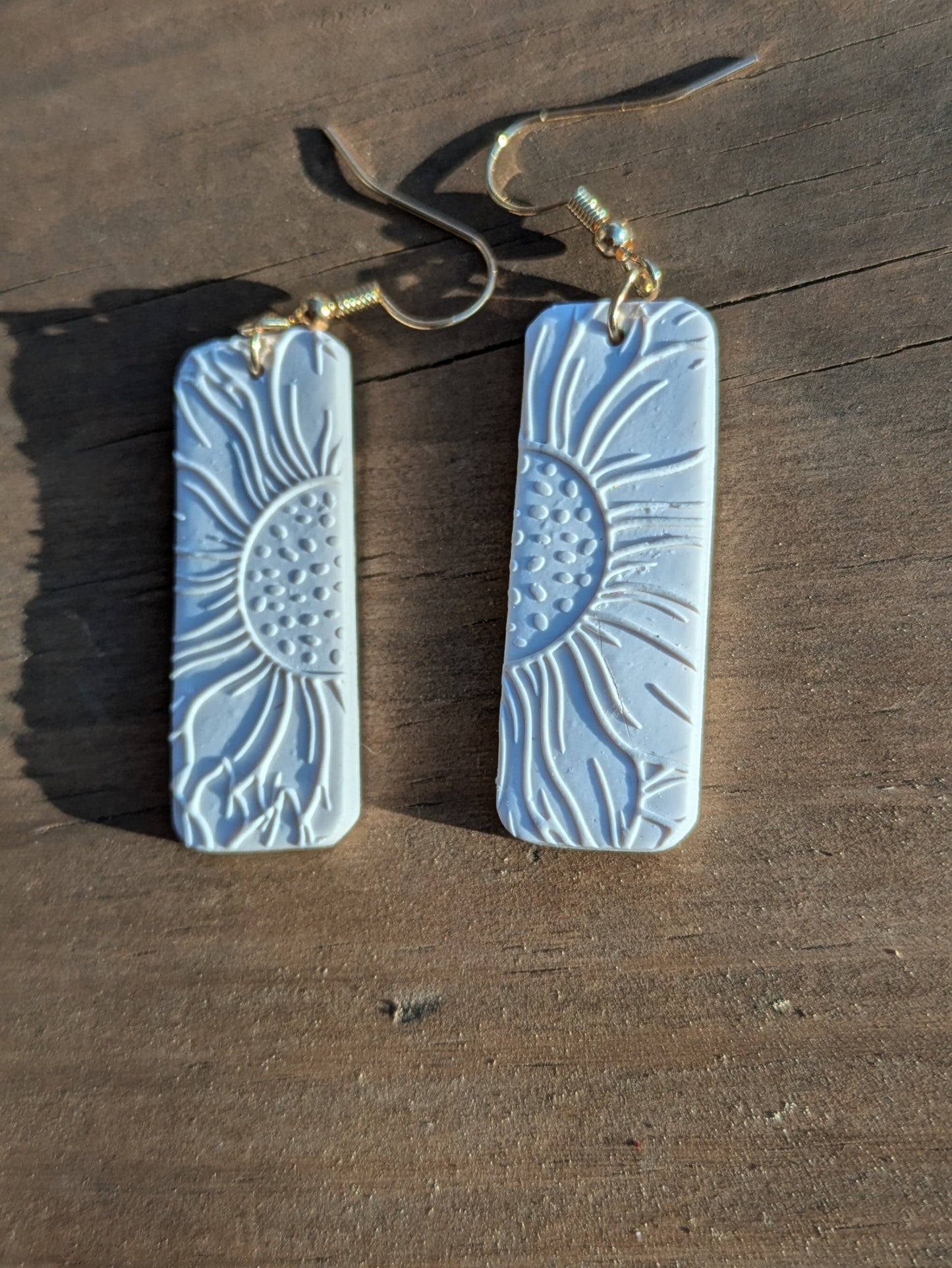 White Sunflower Dangles