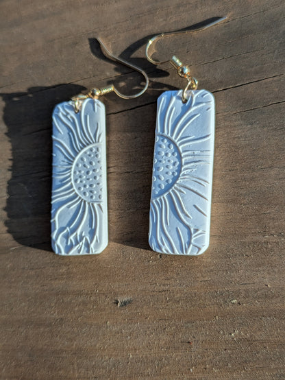 White Sunflower Dangles