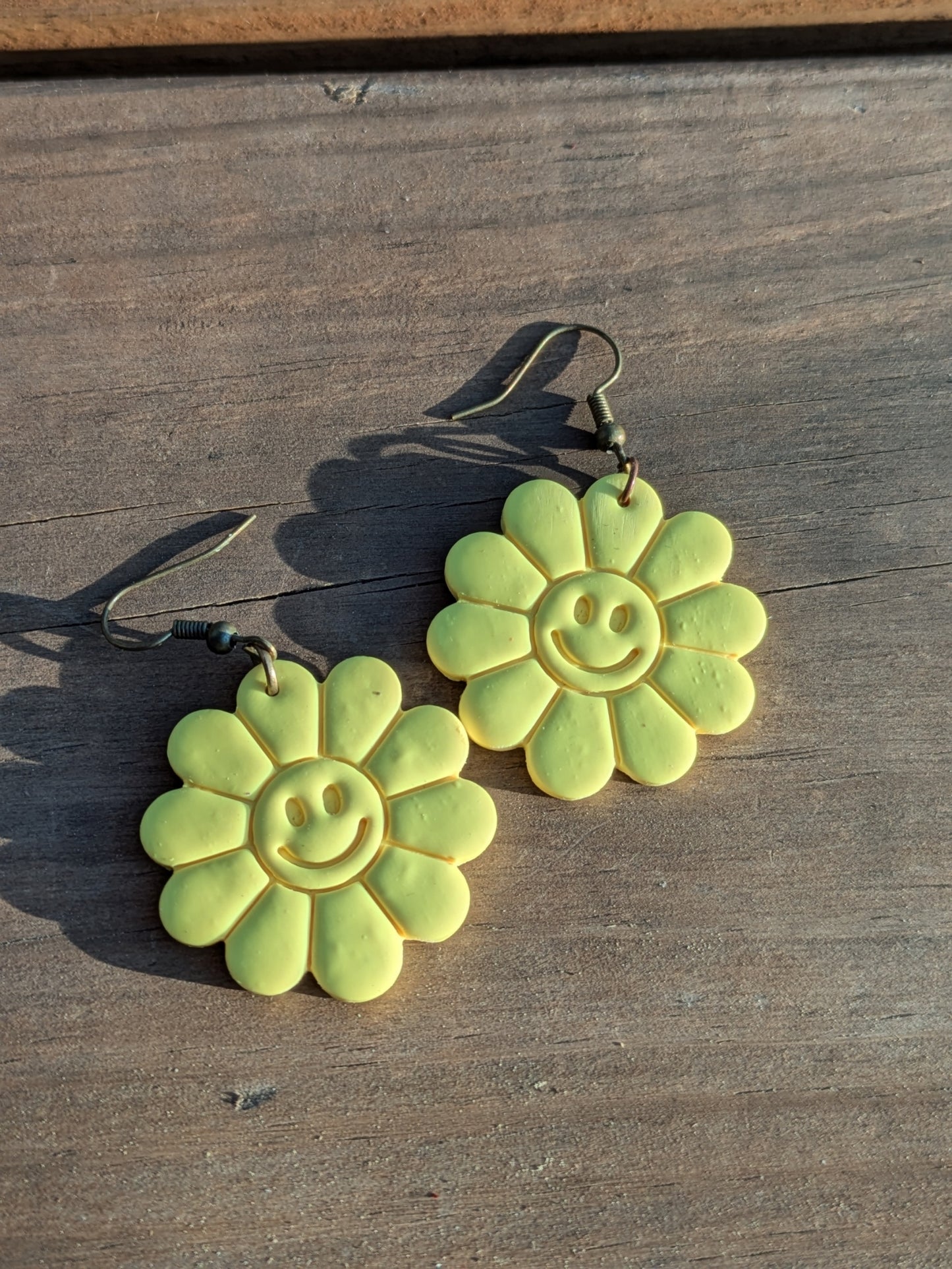 Happy Face Floral Dangles