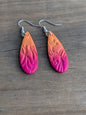 Ombre Teardrop Floral Dangles