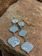 Gray and Silver Triple Dangles