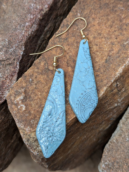 Flower Mandala Print Dangles