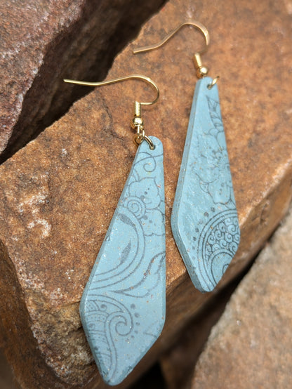 Flower Mandala Print Dangles