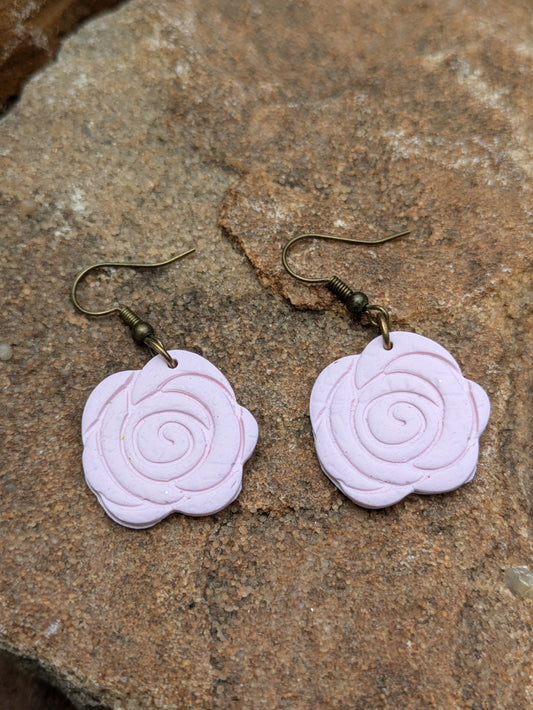 Pale Pink Rose Dangles