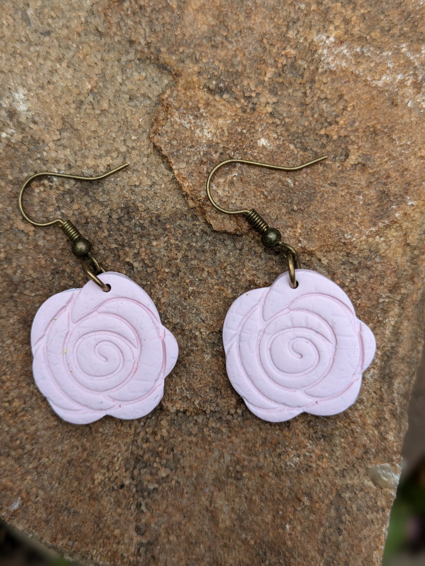 Pale Pink Rose Dangles