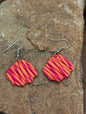 Pink and Orange Twist Dangles