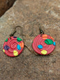 Polka Dot Circle Dangles