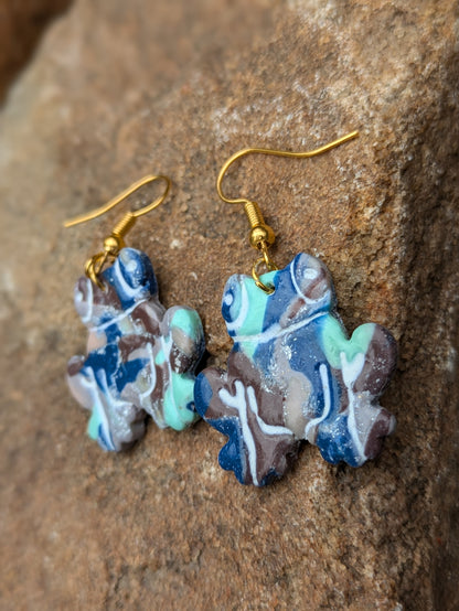Mosaic Frog Dangles