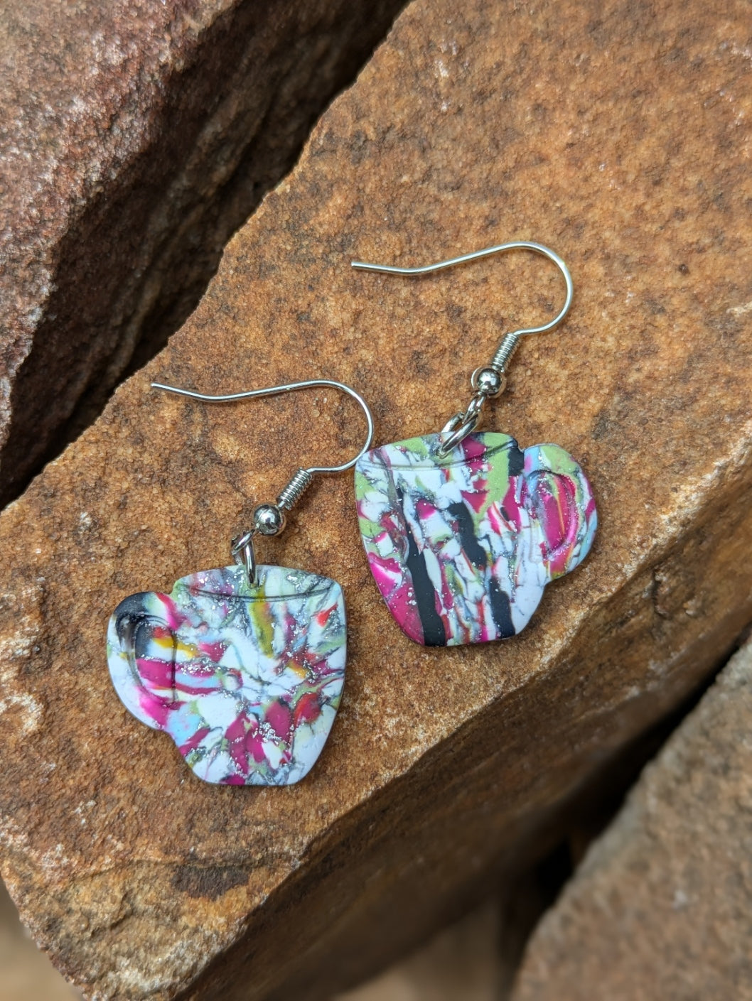 Multicolored Coffee Cup Dangles
