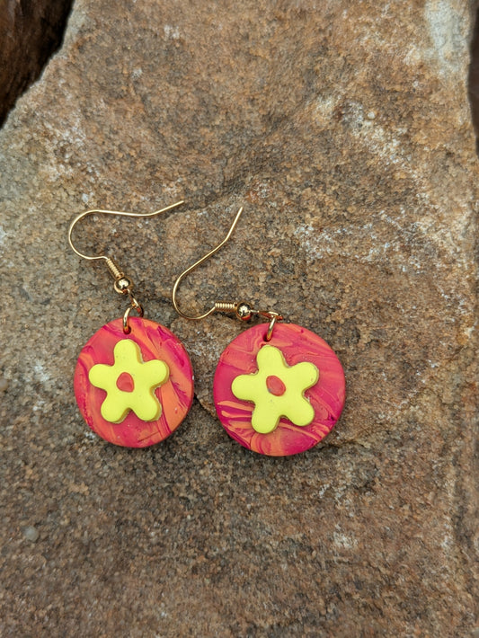 Floral Circle Dangles