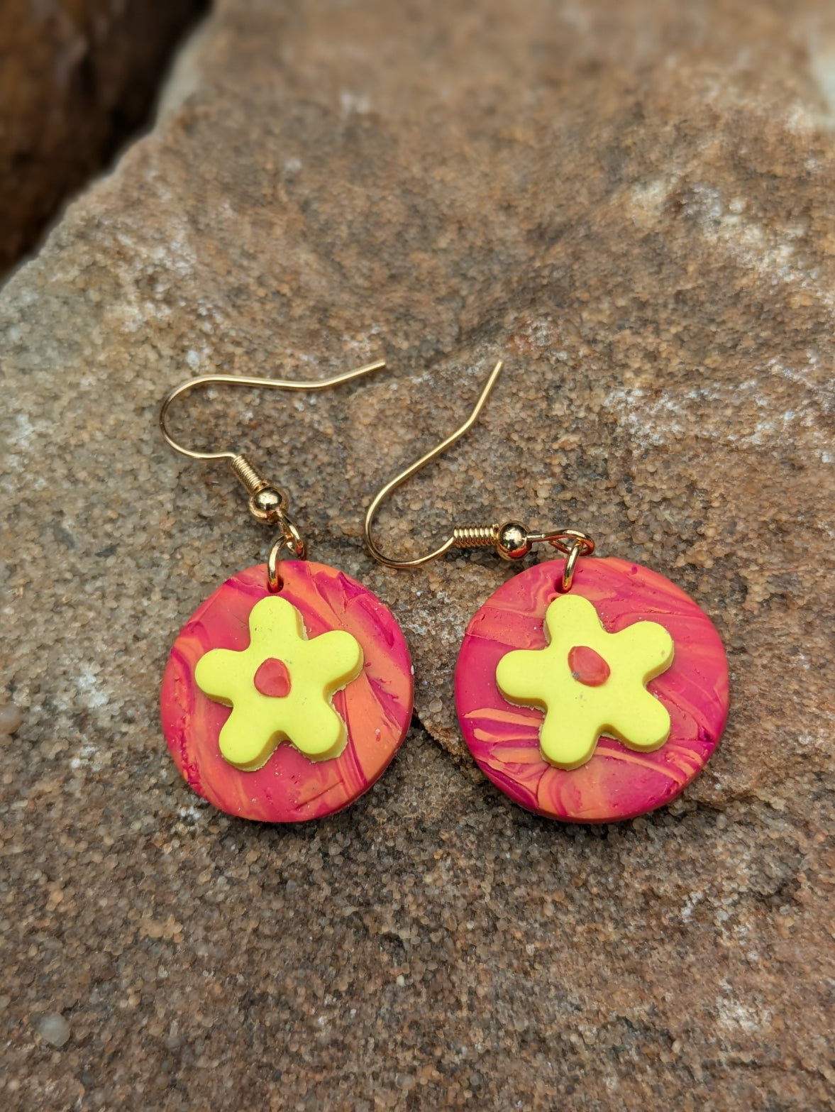 Floral Circle Dangles