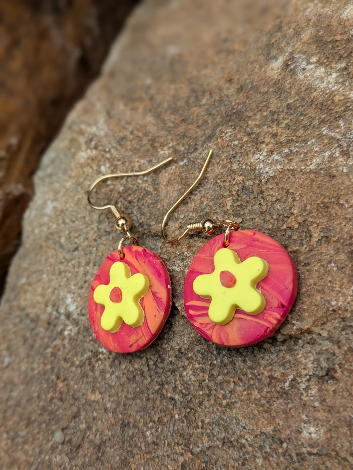 Floral Circle Dangles