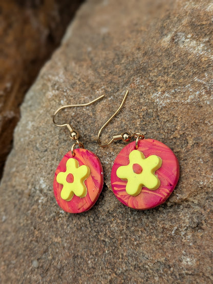 Floral Circle Dangles