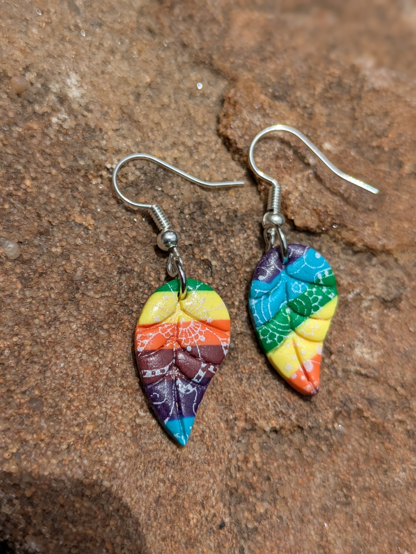 Single Floral Leaf Dangles