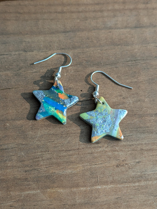 Multicolored Star Dangles