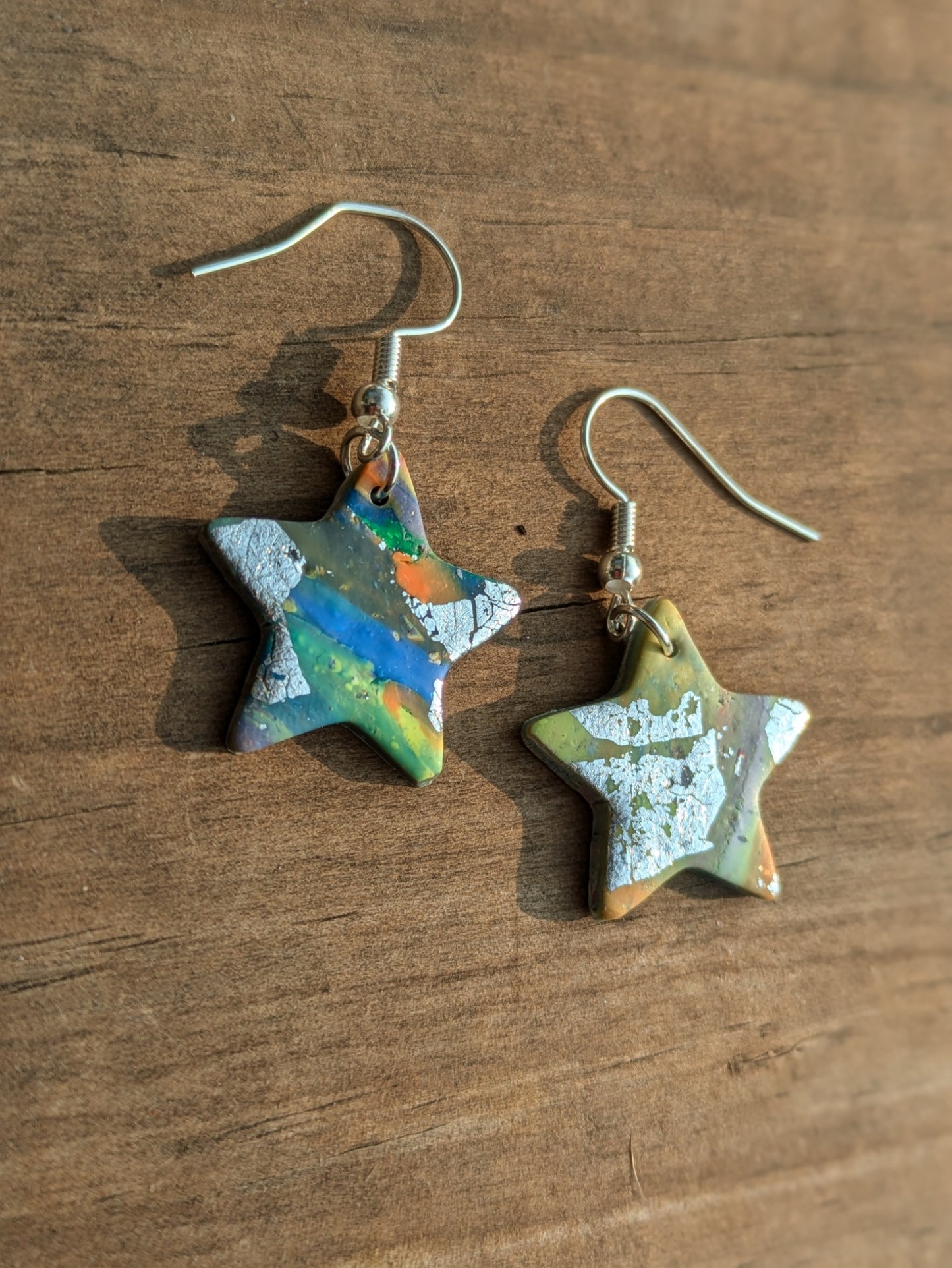 Multicolored Star Dangles