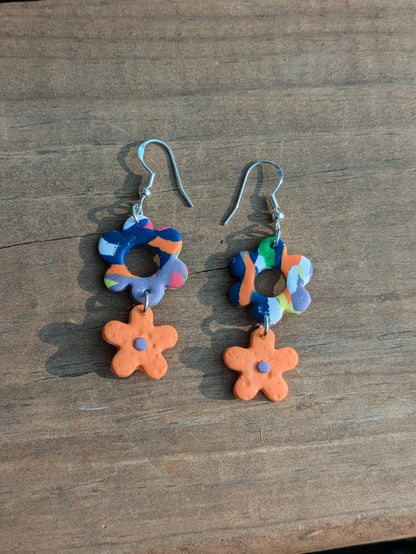 Multicolored Flower Dangles