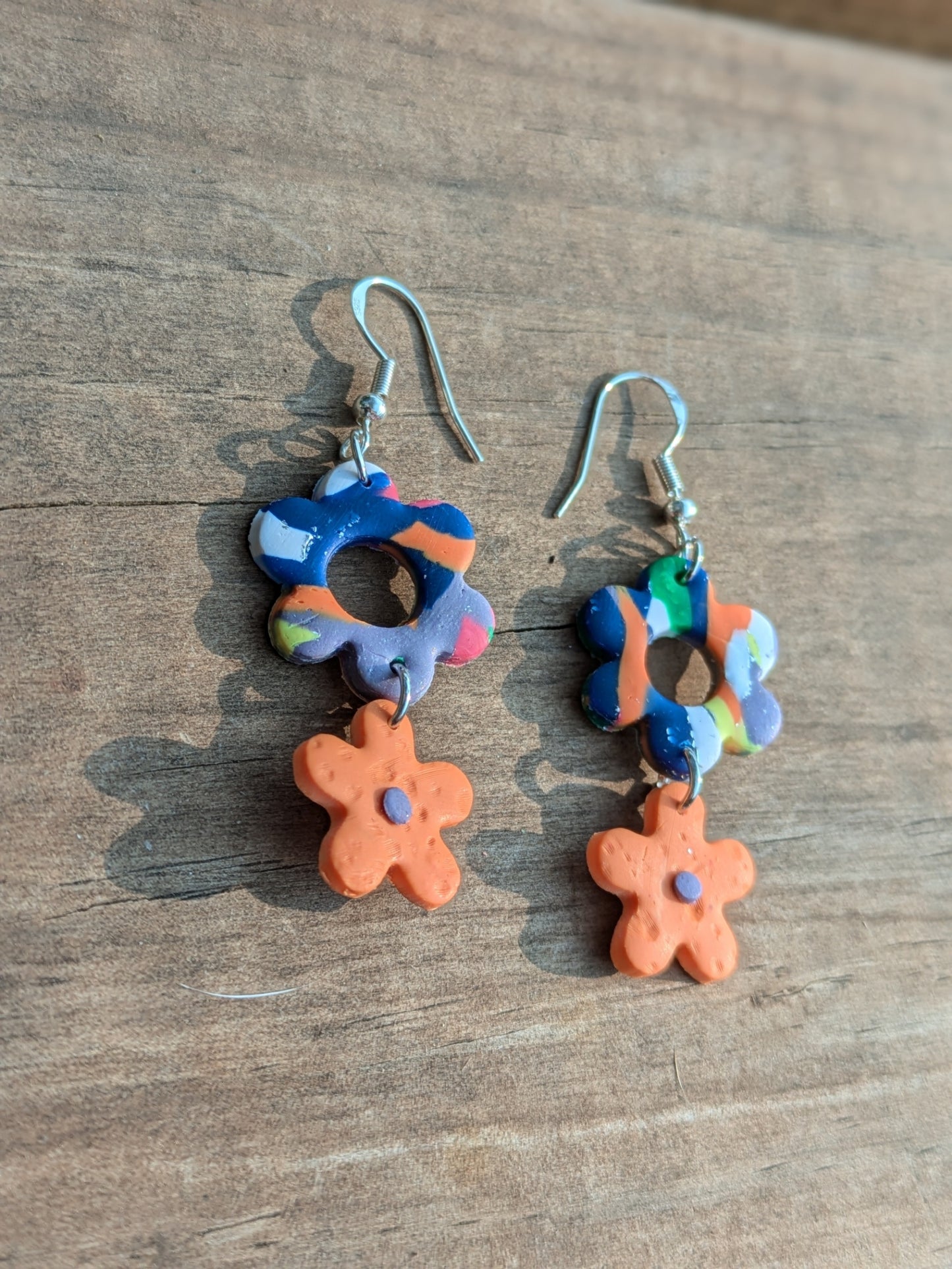 Multicolored Flower Dangles
