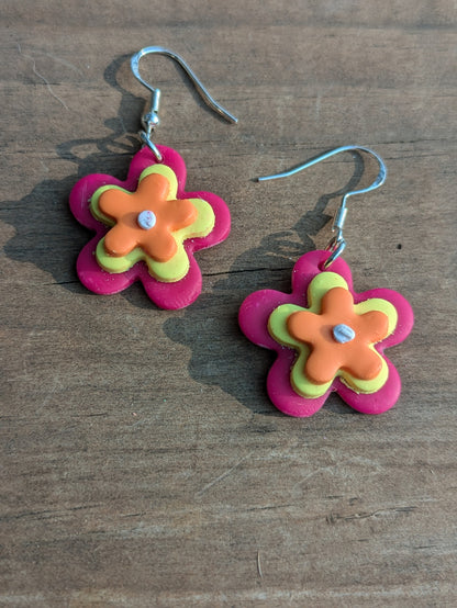 Stacked Flower Dangles